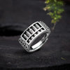 Vintage Silver Plated Irregular Rings for Men Domineering Cracked Hammered Opening Ring Adjustable Jewelry Male Gift - Image 13