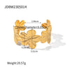 Stylish Vintage Flower Stud Earrings Gold Plated Stainless Steel For Women Party сережки женск - Image 8
