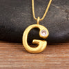 Shiny A-Z Letters Inlaid Rhinestones Pendant Necklace For Female Male Initial Name Clavicle Chain Accessories - Image 15