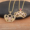 Light Crown Shape Shiny Zircon Charm Pendant Necklace 6 Styles For Women Girl Lucky Jewelry Delicate Gifts - Image 5