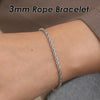 10 Pcs 3mm 5mm Rope Bracelet Stainless Steel Bracelet Gold Rope Chain Bracelet for Men or Women, Gold Bracelet - Image 3