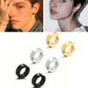 4Pairs Stainless Steel Men's Ear Clips Punk Style Gold Plated Non-Pierced Fake Piercing Earrings for Women Men - Image 4