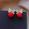 Cute Christmas Elk Dangle Earrings For Women Xmas Deer Butterfly Knot Pearl Zircon Earring Christmas Year Jewelry Gifts - Image 19