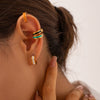 Colorful Enamel Stainless Steel Round Studs Earrings Gold Plated Stylish Charm Jewelry Women сережки - Image 2