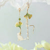 Korean Flower Asymmetrical Dangle Earrings for Women Long Tassel Butterfly Imitation Pearl Cat Drop Earring Party Jewelry - Image 5