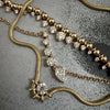 Miranda Y-Style Multi-Zircon Snake Chain Necklace with Tassel Starburst Pendant Light Round Bead Design for Sweat - Image 2