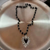 Y2K Gothic Peach Heart Pendant Necklace, Women's Silver Ghost Claw Love Choker PunkClavicle Jewelry Gift - Image 3