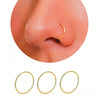 3Pcs Gold Plated Nose Rings Hoops for Women/Men, 22 Gauge 8mm Small Thin Nose Piercing Jewelry,Tiny Septum Cartilage Helix - Image 8
