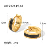 Colorful Enamel Stainless Steel Round Studs Earrings Gold Plated Stylish Charm Jewelry Women сережки - Image 7