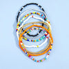 7Pcs/Set Handmade Beaded Anklet Bracelets Rainbow Color Elastic Ankle Bracelet On The Leg Foot Chain Beach Jewelry - Image 2