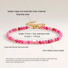 Faceted Bead Bracelet with Square Stainless Steel Spacers - Image 5