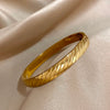 Minimalism Stainless Steel Round Open Spring Bangle for Women Smooth Cuff Bracelet Hand Jewelry Daily Accessories - Image 2
