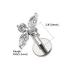 Titanium CZ Four-Point Star Flat Back Stud Earring Helix Cartilage Monroe Medusa Tragus Piercing - Image 13