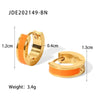 Colorful Enamel Stainless Steel Round Studs Earrings Gold Plated Stylish Charm Jewelry Women сережки - Image 8