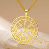 Vintage Viking Compass Rune Pendant Necklace Stainless Steel Nordic Odin Vegvisir Amulet Punk Party Jewelry Gift - Image 4