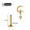 Titanium Crescent Moon Cartilage Earring Dainty Helix Tragus Labret Screwback Stud Piercing Body Jewelry - Image 16