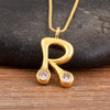 Shiny A-Z Letters Inlaid Rhinestones Pendant Necklace For Female Male Initial Name Clavicle Chain Accessories - Image 22