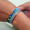 3pcs/set Men's Braided Bracelet Set, Stone Couple's Bracelet, Bohemian Ethnic Cotton and Linen Hand-woven Bracelet - Image 2