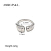 316L Stainless Steel Ring with Gold-Tone and Silver-Tone Designs - Image 7