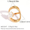 Statement Stainless Steel Delicate Shiny Cubic Zirconia Ring For Women Gold Pvd Plated Finger Jewelry Gift - Image 17
