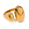 316L Stainless Steel Ring with Gold-Tone and Silver-Tone Designs - Image 5