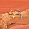 Titanium Crescent Moon Cartilage Earring Dainty Helix Tragus Labret Screwback Stud Piercing Body Jewelry - Image 6