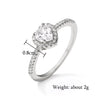 Clear Pink Zircon Heart Engagement Ring for Women Charm Shiny CZ Wedding Ring Jewelry Gift - Image 6