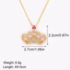 Light Crown Shape Shiny Zircon Charm Pendant Necklace 6 Styles For Women Girl Lucky Jewelry Delicate Gifts - Image 2