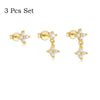 3/1 Pc Cute Flower Stud Stackable Earrings for Women, Unique Zircon Water Drop Charm Dangle Helix Cartilage Piercing Earring - Image 10