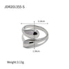Stainless Steel Open Ring Personality Charms Pvd Gold Plated Jewelry for Women - Image 11