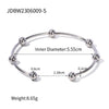 Gold Plated Stainless Steel Bracelets Jewelry Mulit Round Ball Open Bangles for Women Man - Image 8