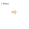 3/1 Pc Cute Flower Stud Stackable Earrings for Women, Unique Zircon Water Drop Charm Dangle Helix Cartilage Piercing Earring - Image 8