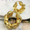 African Nigeria Big Drop Earrings Copper Large Style Stereoscopic For Women Party Wedding Gifts - Image 5