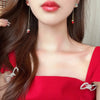 Cute Christmas Elk Dangle Earrings For Women Xmas Deer Butterfly Knot Pearl Zircon Earring Christmas Year Jewelry Gifts - Image 6