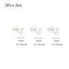 3Pcs Smooth Love Butterfly Back Stud Earrings For Women, Gold Plated Heart Earrings Silver Color lMinimalist Jewelry Gift - Image 9