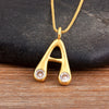 Shiny A-Z Letters Inlaid Rhinestones Pendant Necklace For Female Male Initial Name Clavicle Chain Accessories - Image 7