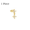 3/1 Pc Cute Flower Stud Stackable Earrings for Women, Unique Zircon Water Drop Charm Dangle Helix Cartilage Piercing Earring - Image 12