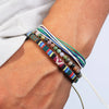 3pcs/set Men's Braided Bracelet Set, Stone Couple's Bracelet, Bohemian Ethnic Cotton and Linen Hand-woven Bracelet - Image 7
