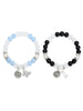 2 pcs of Spider Pendant Herat Shape Magnet Bead Elastic Couple's Bracelets, Bff Jewelry Gift - Image 14