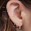 Minimalist Stainless Steel Hoop Nose Ring and Cartilage Earring 18G in Gold Silver and Black - Image 10