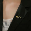 Infinite Symbol Brooch For Women Men Stainless Steel Geometry Pin Brooch Jewelry Birthday Gifts - Image 2