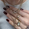 Miranda Y-Style Multi-Zircon Snake Chain Necklace with Tassel Starburst Pendant Light Round Bead Design for Sweat - Image 3