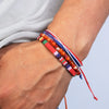 3pcs/set Men's Braided Bracelet Set, Stone Couple's Bracelet, Bohemian Ethnic Cotton and Linen Hand-woven Bracelet - Image 8
