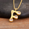 Shiny A-Z Letters Inlaid Rhinestones Pendant Necklace For Female Male Initial Name Clavicle Chain Accessories - Image 10
