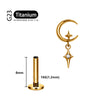 Titanium Crescent Moon Cartilage Earring Dainty Helix Tragus Labret Screwback Stud Piercing Body Jewelry - Image 18