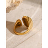 316L Stainless Steel Ring with Gold-Tone and Silver-Tone Designs - Image 28