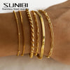 Classic Snake Chain Bracelets for Women Stainless Steel Cuban Chain Bracelet Woman Gifts Jewelry - Image 1