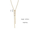 Miranda Y-Style Multi-Zircon Snake Chain Necklace with Tassel Starburst Pendant Light Round Bead Design for Sweat - Image 10