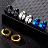 4Pairs Stainless Steel Men's Ear Clips Punk Style Gold Plated Non-Pierced Fake Piercing Earrings for Women Men - Image 2
