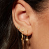 Star And Moon Stur Earrings For Women Allergy Stainless Steel Gold Color Daily Wear Jewelry - Image 2